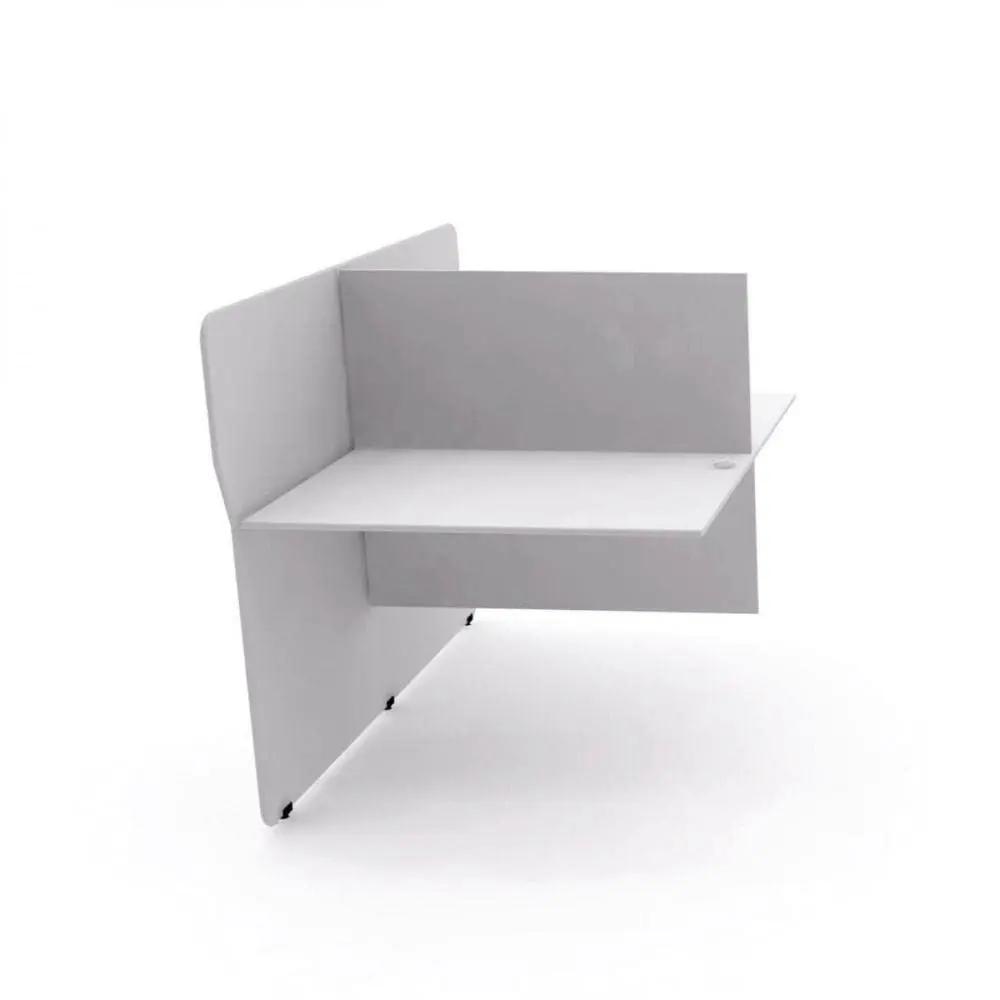 Mesa Estação de Trabalho e Atendimento Simples Lateral com Painel Maxxi Pandin Móveis