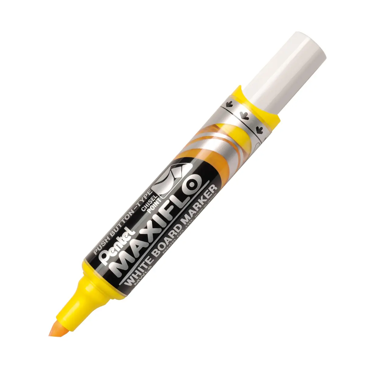 Marcador para Quadro Branco Pentel Maxiflo, Amarelo | Ponta Chanfrada - 1
