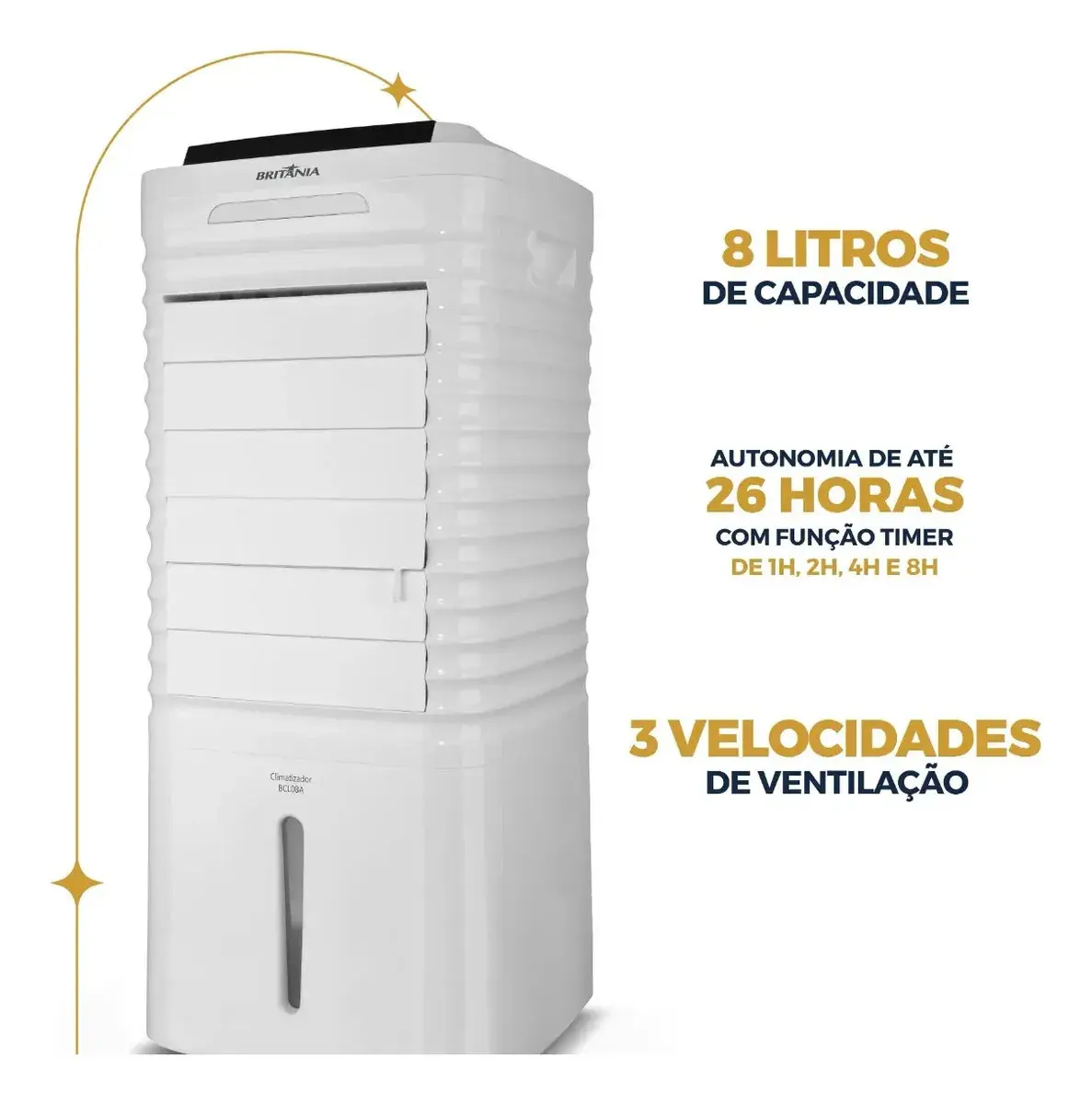 Climatizador 4 Em 1 Britânia Air 8l Bcl08a thumbnail 2