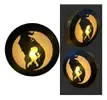 Luminaria A Bela E A Fera Mdf Mdf Cru Preto - 1