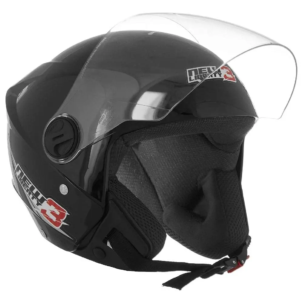 CAPACETE ABERTO PRO TORK NEW LIBERTY 3 SOLID PRETO TAM. 56