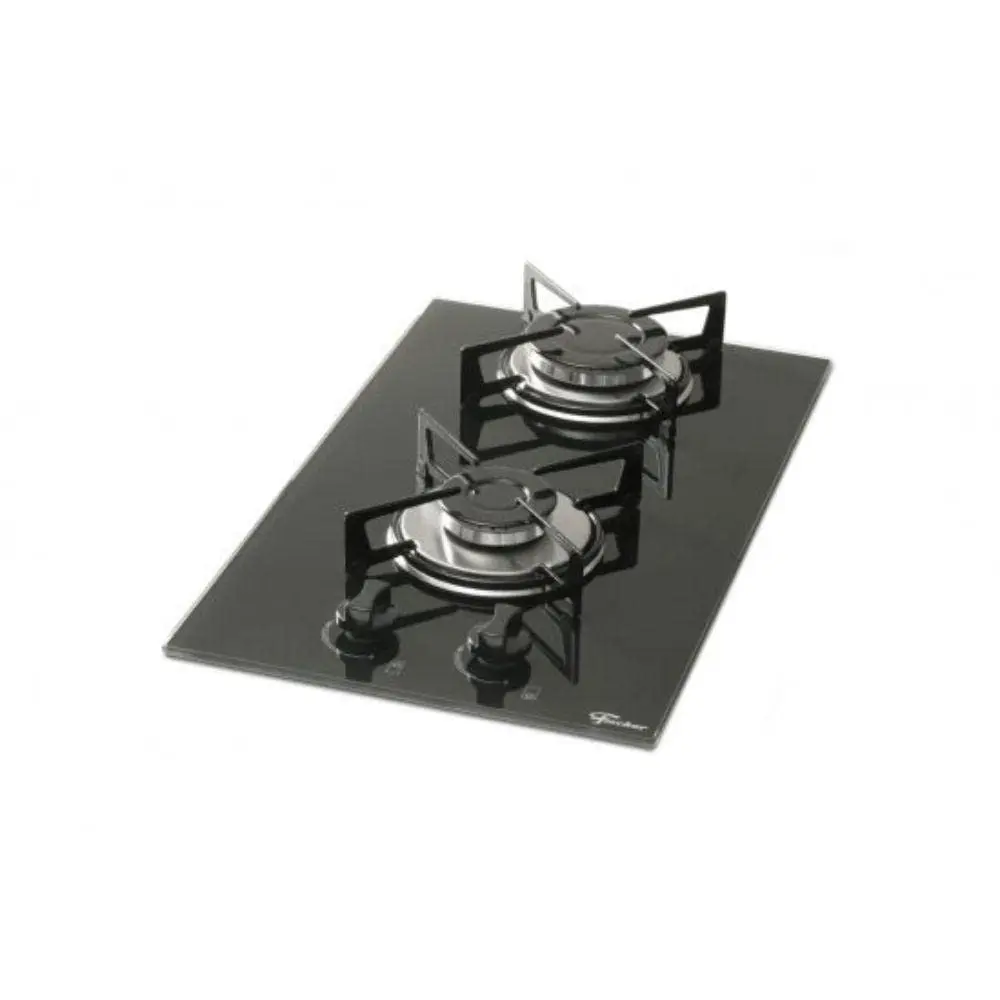 Fischer Cooktop à Gás 2 Bocas Mesa Vidro Preto Bivolt - 7726-11474