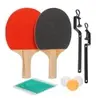 Kit 2 Raquetes Ping Pong + 3 Bolas Coloridas - 1
