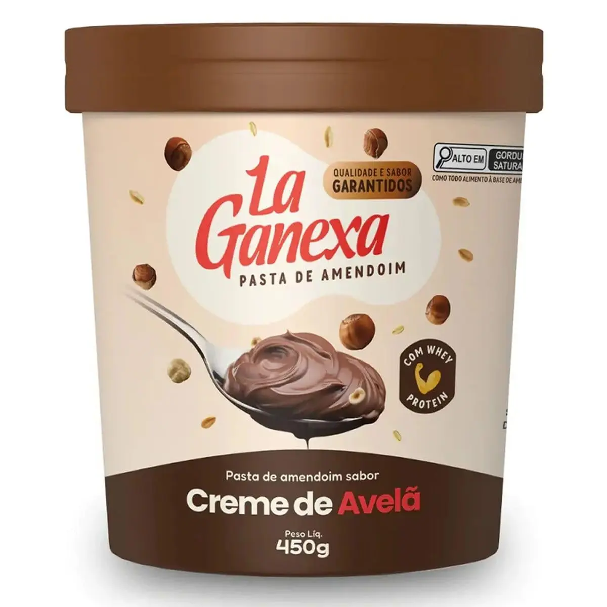 Pasta de Amendoim Integral Gourmet (450g),Creme de Avelã