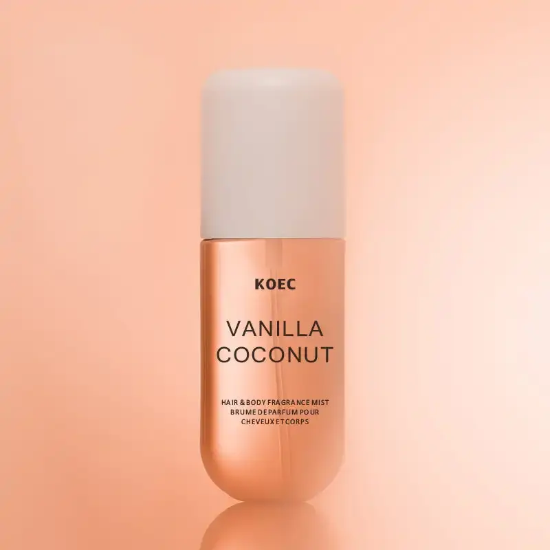Envio Local do Brasil: Perfume KOEC Névoa de Fragrância Baunilha Coco Refrescante e Hidratante com Notas Triplas de Plantas Tropicais