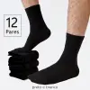 [Moedas R$6] Meias Masculinas de Algodão, 12 Pares - 1