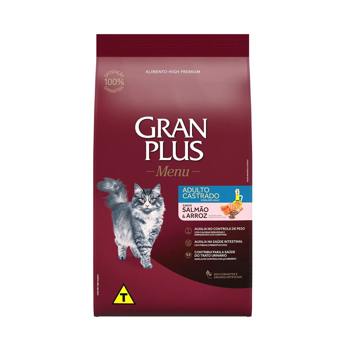 GRANPLUS GATOS CASTRADO SALMÃO E ARROZ 1X10,1kg - 1