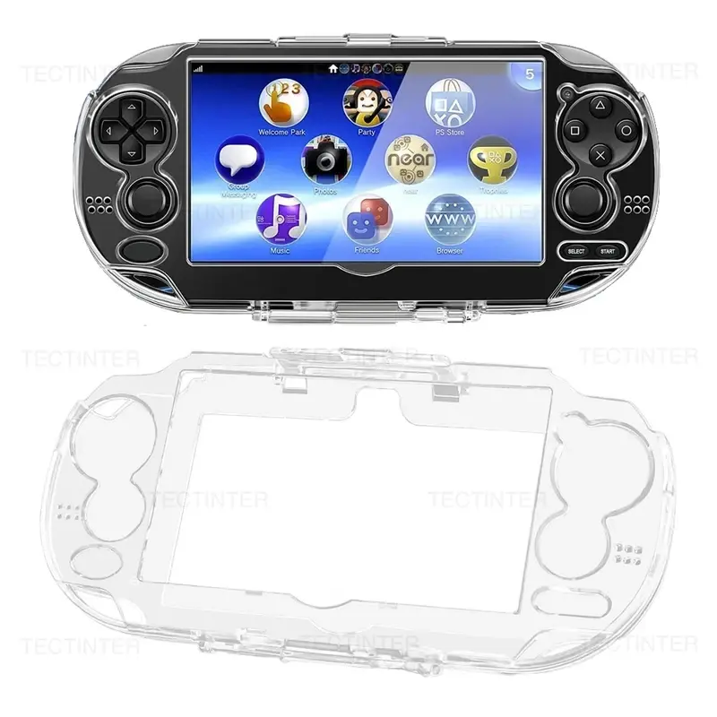 Capa Dura Transparente para PS Vita 1000 PCH-1000 - Capa Protetora Completa Anti-Risco em PC para Console Sony PSV. Corte Slim, Leve e Super Confortável - 1
