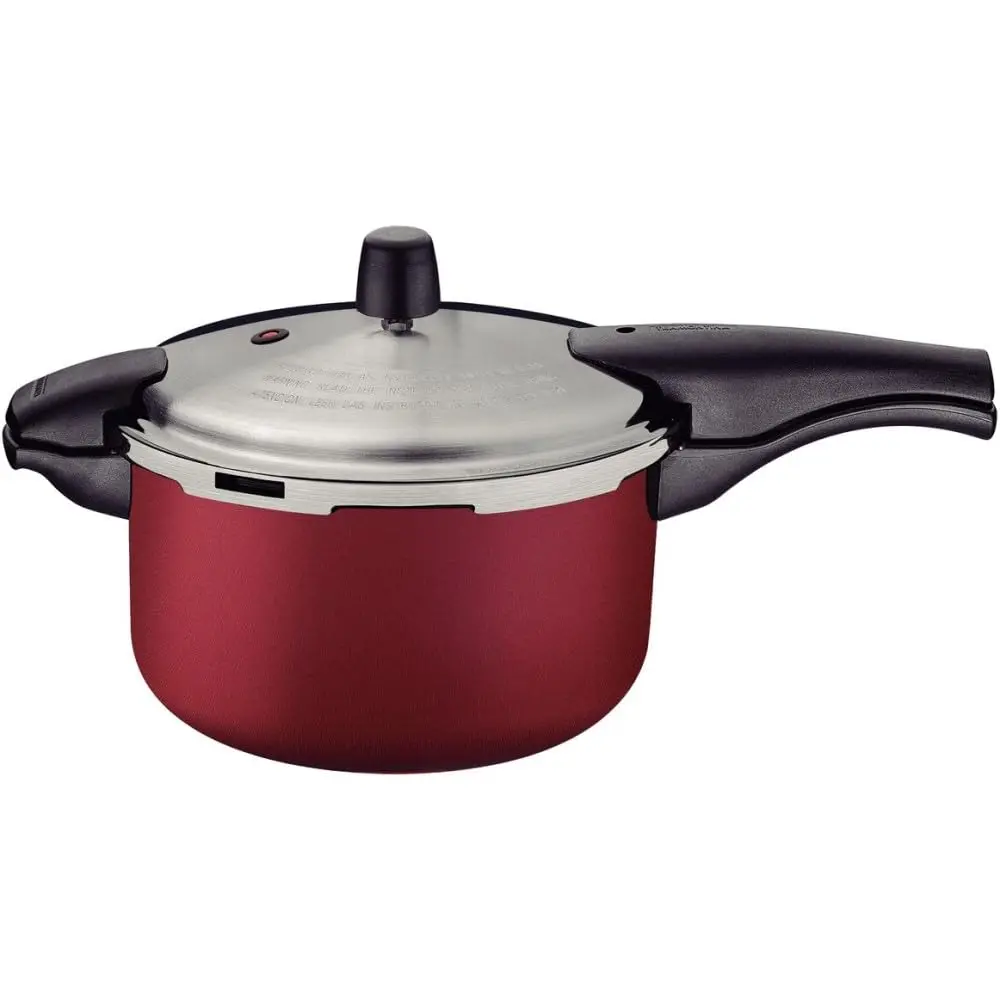 Panela de Pressão Tramontina Vancouver Effect em Alumínio com Revestimento Interno e Externo em Antiaderente Starflon Max Vermelho 24 cm 6 L