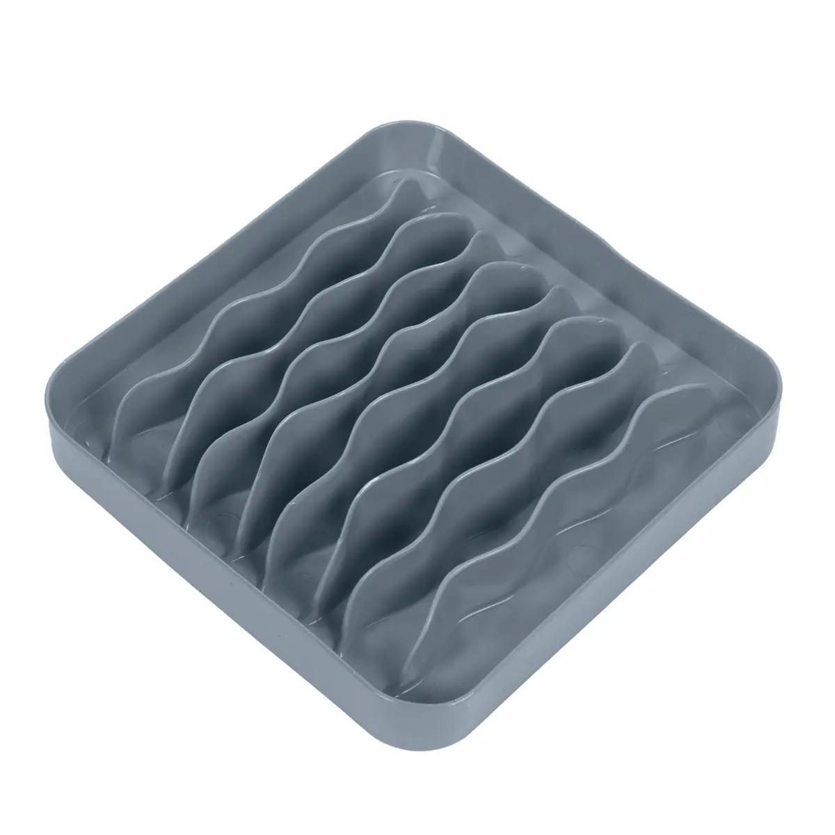 PET GAMES - Comedouro Funcional Flexivel e Lento Que Atiça a Procura por Alimentos para Cães e Gatos - Pet Wave - Cinza - 1