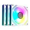 Kit Ventoinhas Acegeek Neon, ARGB, 3x120mm, Branco, 1850rpm, 60cfm AG-NEON3X1-WH - 1