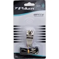 Apito de Metal Poker Com Cordão