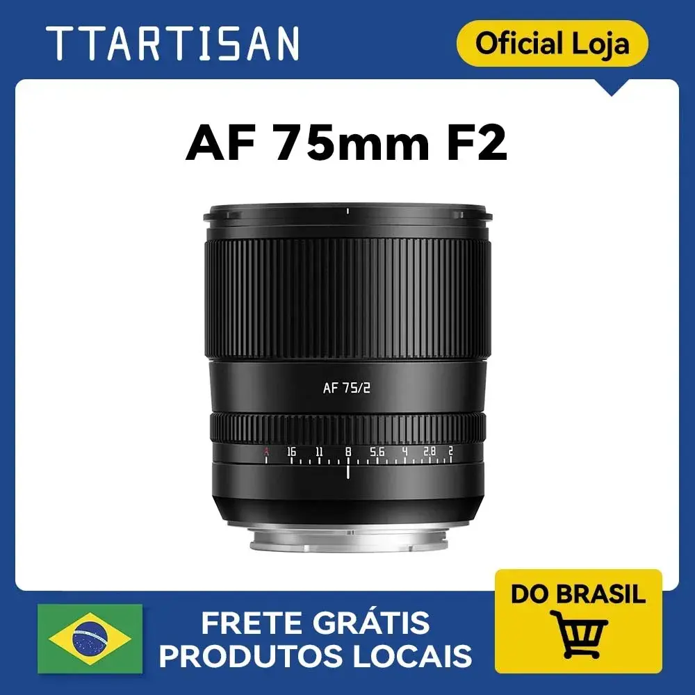 Lente de Retrato TTArtisan AF 75mm F2 de Grande Abertura para Câmeras Digitais Sony E Nikon Z A7IV A7III ZV-E10 FX30 Zfc Z50 Z9