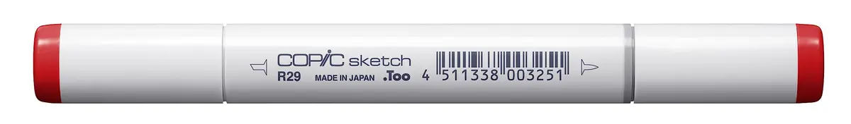 COPIC Marcador Sketch Ponta Dupla Redonda e Chanfrada, Cor R29 Lipstick Red, 1 unidade