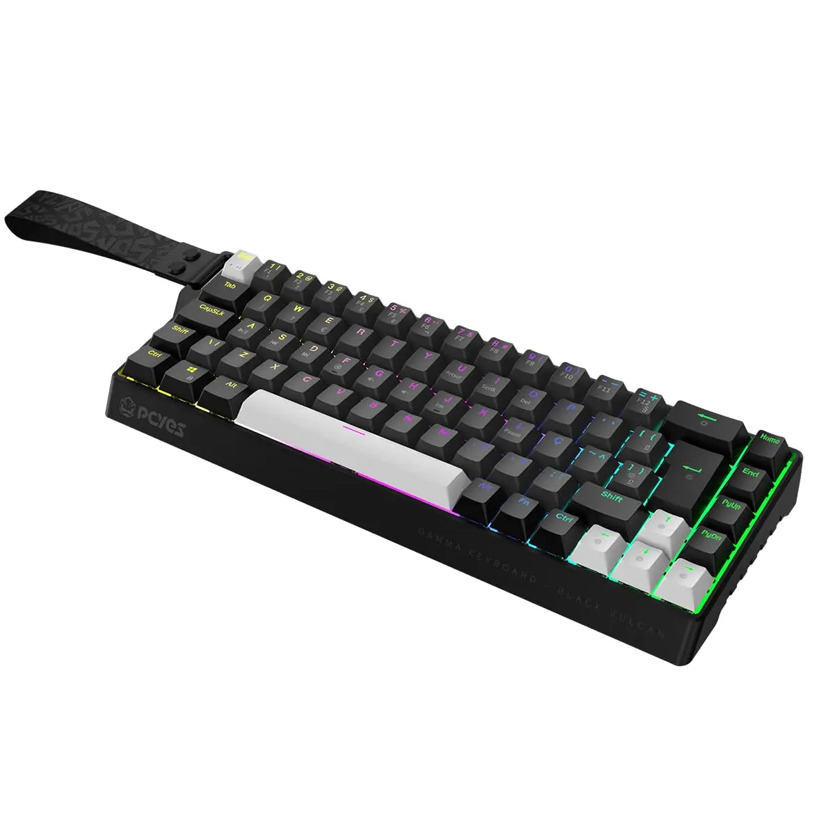 PCYES Teclado Magnético Gamma Black Vulcan 8000Hz USB Rapid Trigger 0,01mm - LED RGB - Pmgmbv