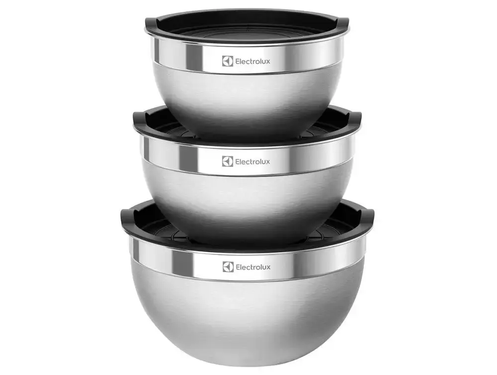 Conjunto de Bowls e Medidores de Inox 3 Peças Electrolux Multiuso 41049099