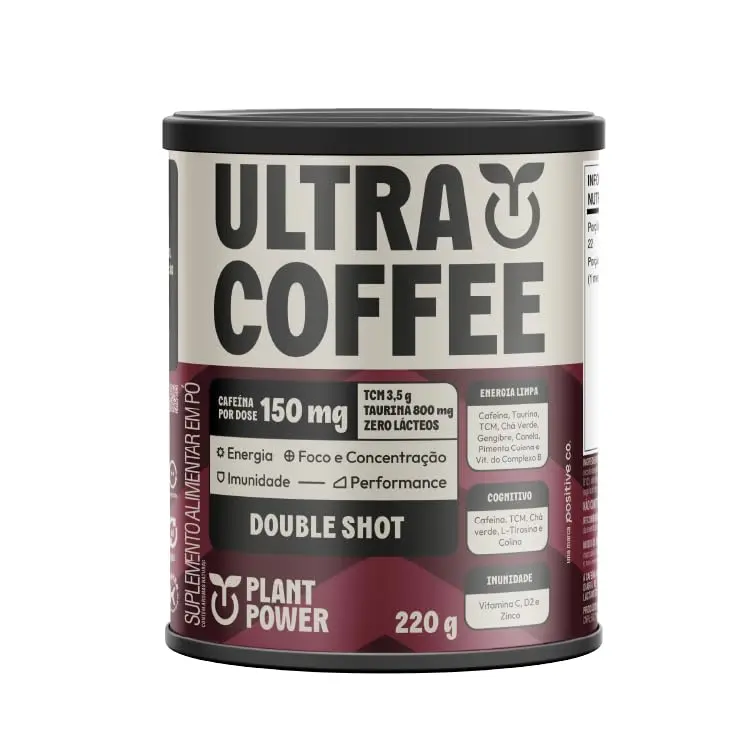 Plant Power Ultracoffee Super Café Sabor Double Shot 22 doses - Lata 220g