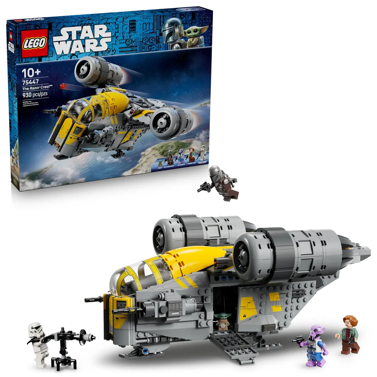 LEGO Star Wars A Razor Crest 75447 | Brinquedo de Montar, Anos 10+, Meninos e Meninas, Brinquedo de Star Wars para Fãs, 930 Peças
