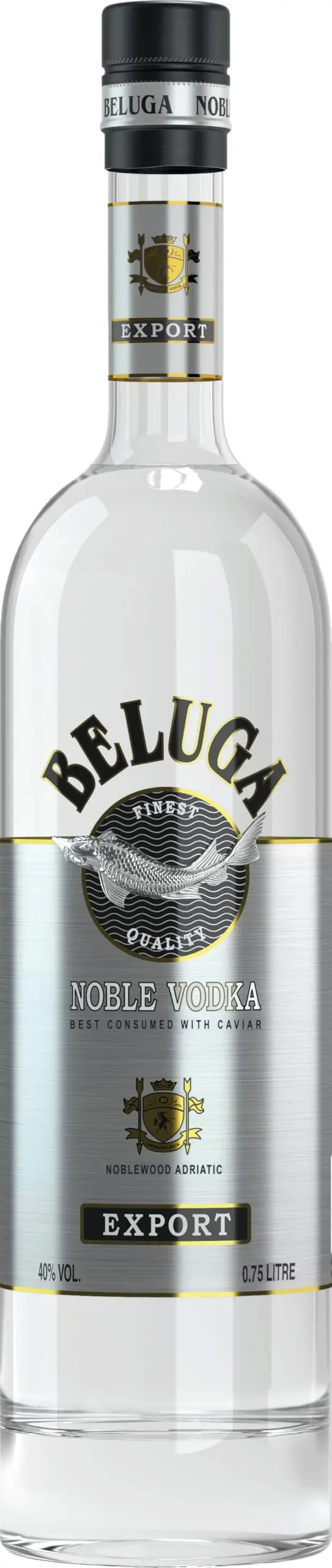 Vodka Beluga Noble 750 ml | Super Premium, Álcool de Malte Natural, Água das Montanhas de Montenegro, 30 Dias de Repouso, Cinco Etapas de Filtragem
