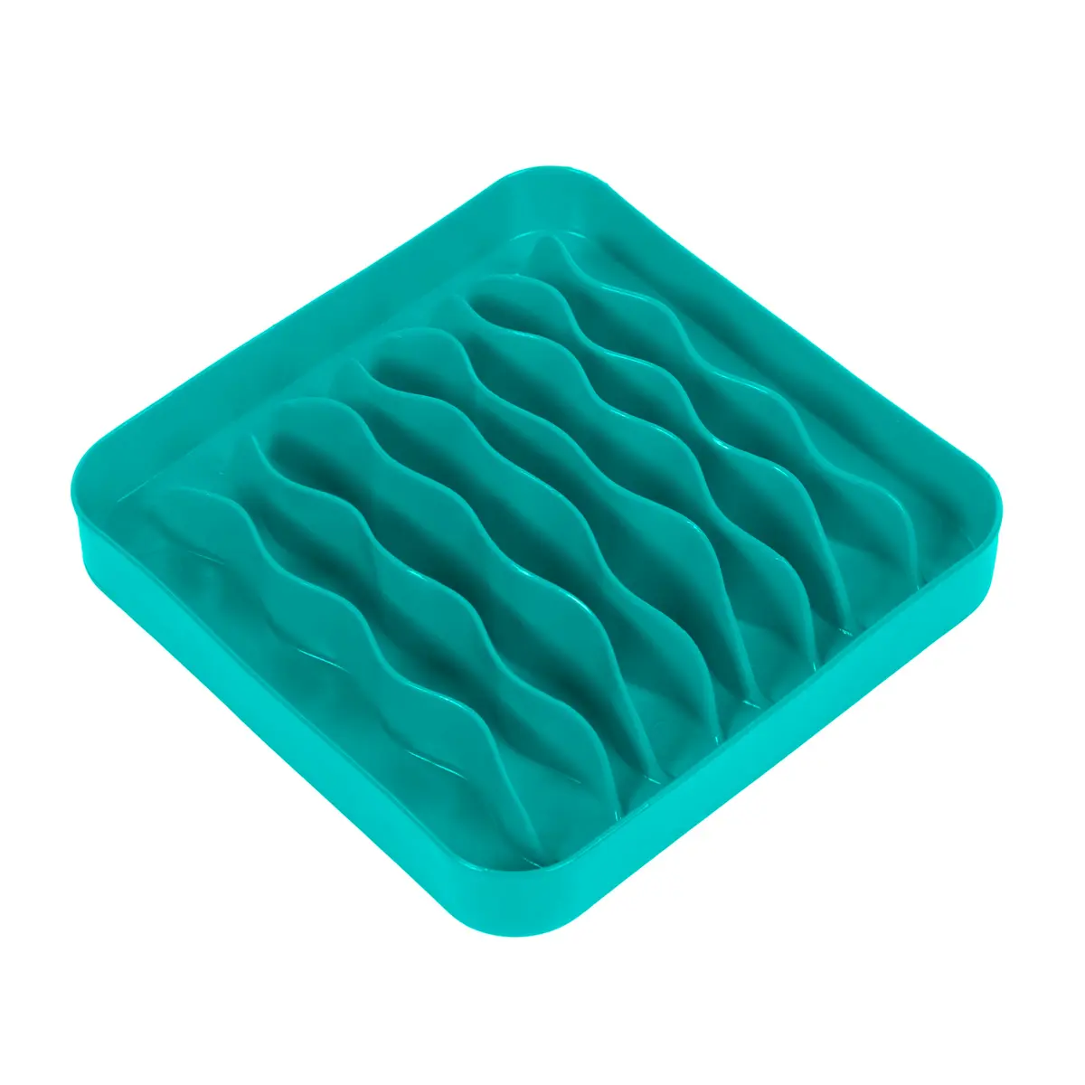 PET GAMES - Comedouro Funcional Flexivel e Lento Que Atiça a Procura por Alimentos para Cães e Gatos - Pet Wave - Verde - 1