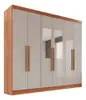 Guarda-roupa Casal c/ Espelho 6 Portas 2 Gavetas