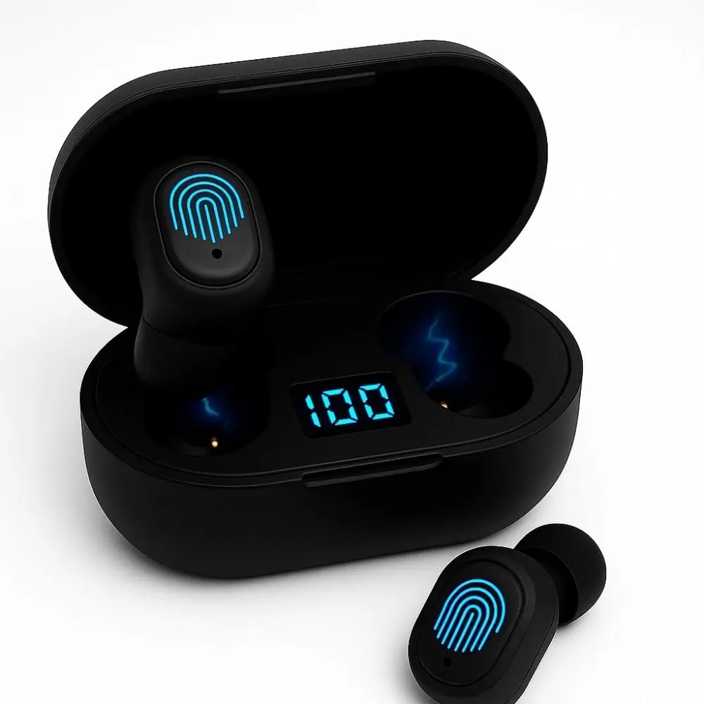 Fone Bluetooth 5.0 Sem Fio Redução de Ruído Toque Sensível e Resistente ao Suor Som Potente Compatível com iOS/Android Bateria Longa Conexão Estável Premium