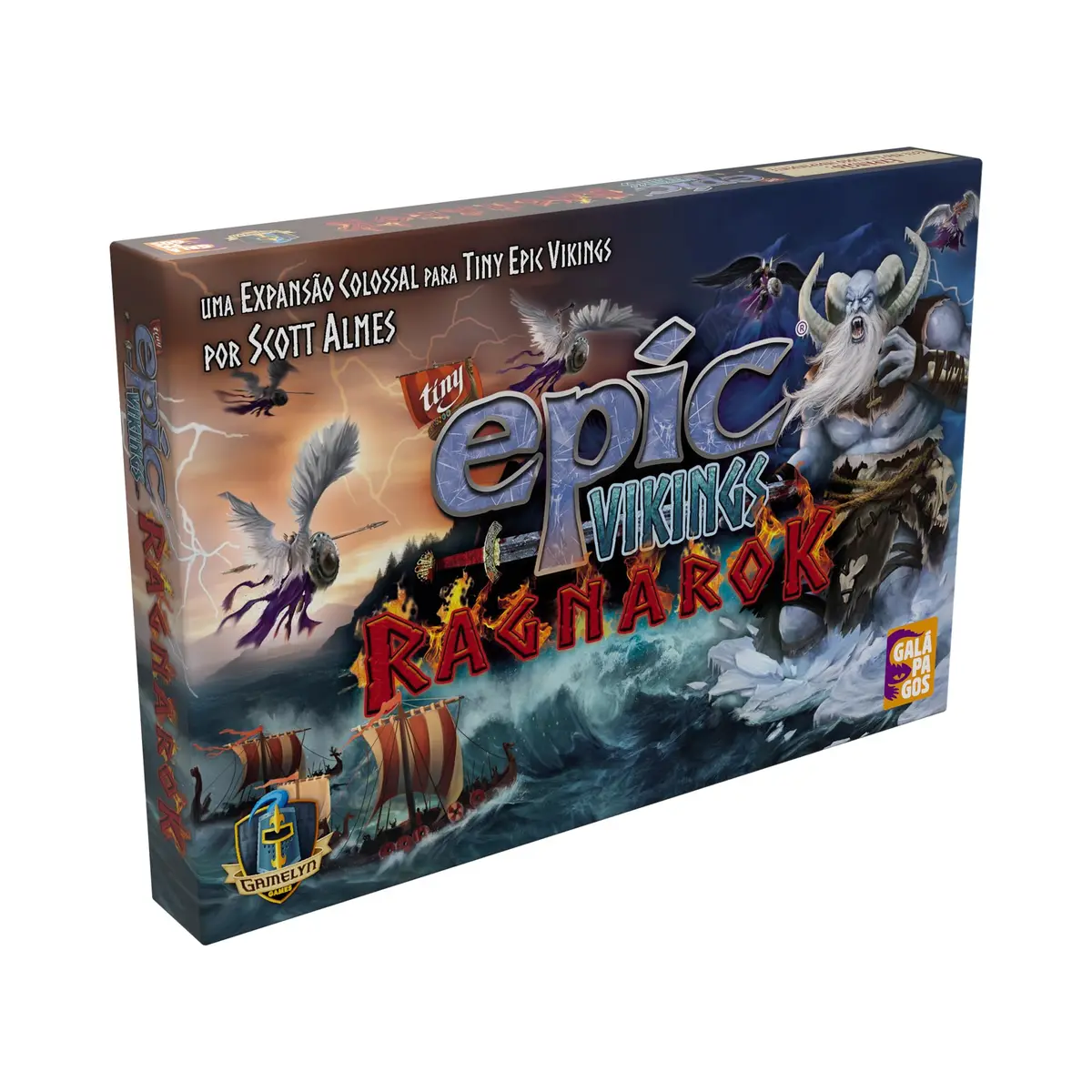 Galápagos, Tiny Epic Vikings: Ragnarok (Expansão), Games, 14 anos, até 4 jogadores, partidas de até 60 min. - 1
