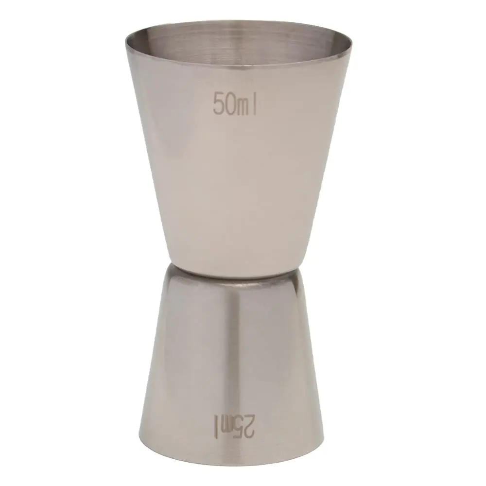 Mimo Style Dosador Duplo, Possui Dois Lados de Medição, Garante a Dosagem Exata para Seu Drink, 50 ml Lado Maior e 25 ml Menor, Material em Aço Inoxidável na Cor Prata