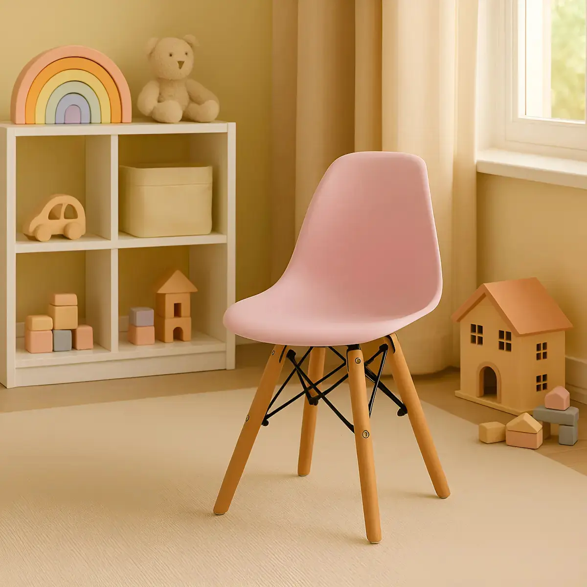 Cadeira Eames Infantil Estrutura da cadeira Rosa