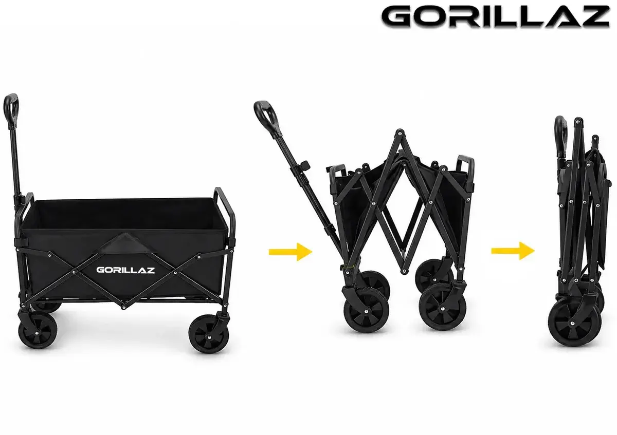 Carrinho Multiuso 150kg Dobrável Portátil Reforçado Praia Camping Feira Pesca GCM-150 Gorillaz thumbnail 3