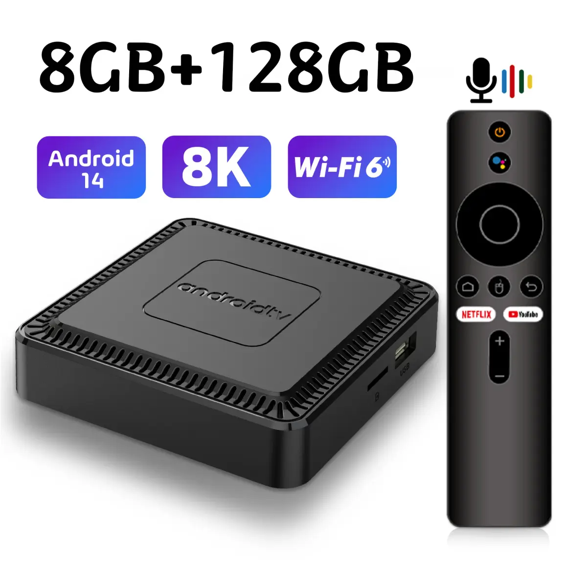 2026 Q7 Android 14.0 TV BOX Suporte HD 8K Decodificador de vídeo Allwinner H313 WIFI 6 Bluetooth 5.2 Set Top Box