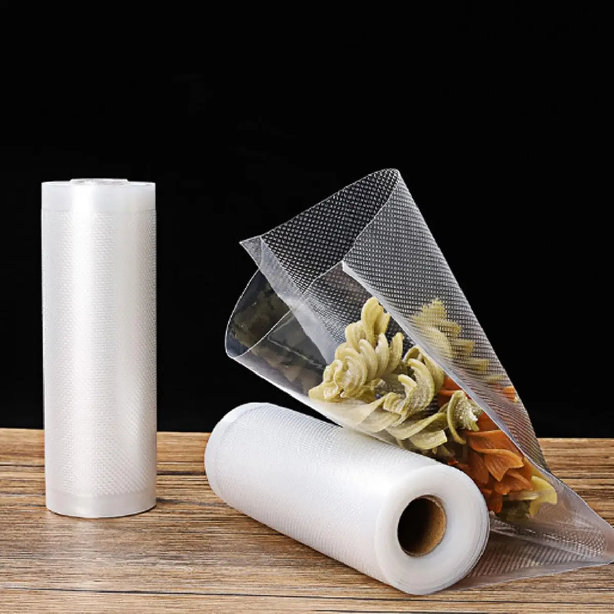 Rolo Saco Seladora a Vácuo | 20cm x 5m, Conserva Alimentos, Livre de BPA | Bobina Ranhurada Multiuso