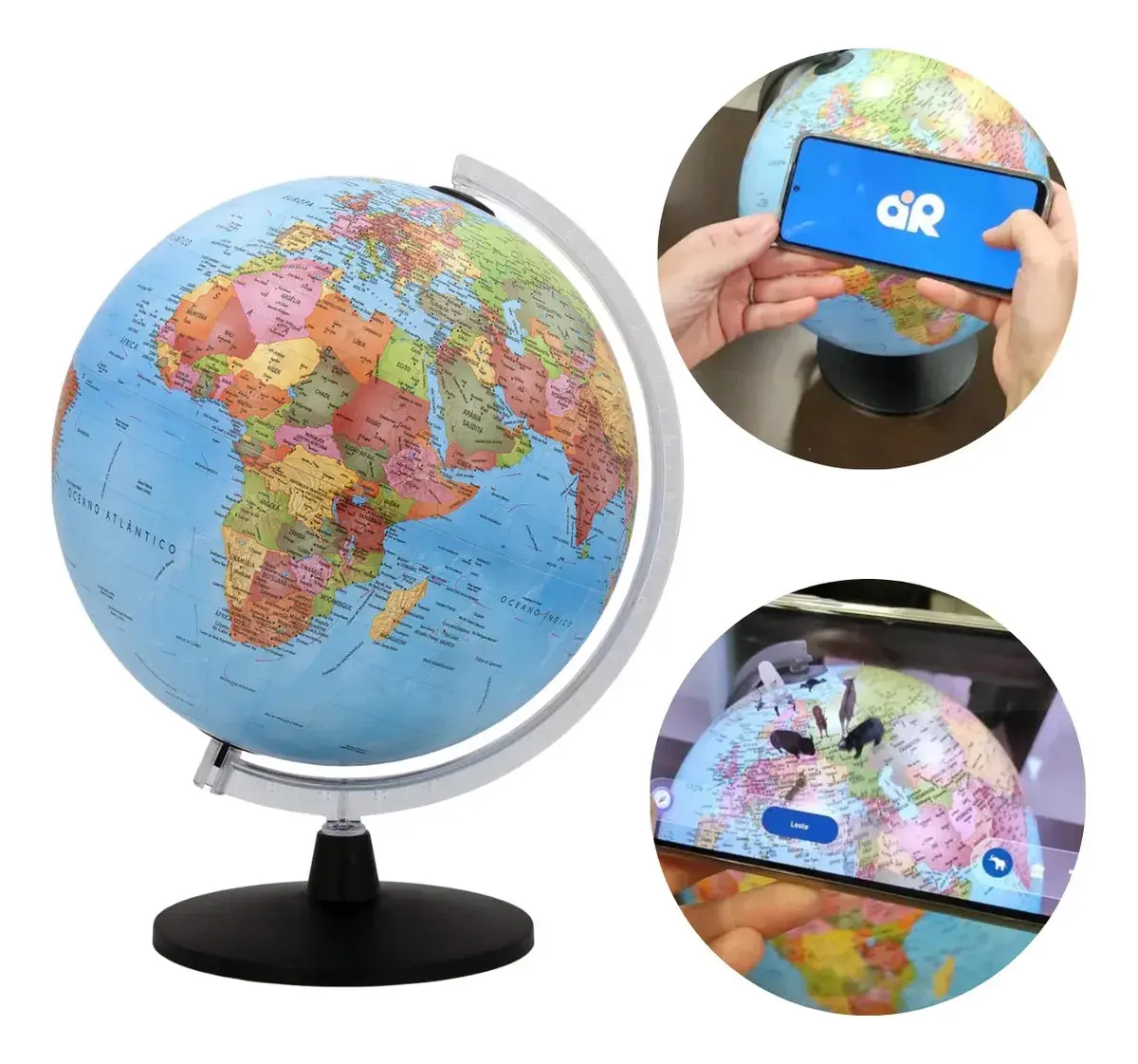 Globo Terrestre Atlante Político 30 Cm - Com App Interativo - 1
