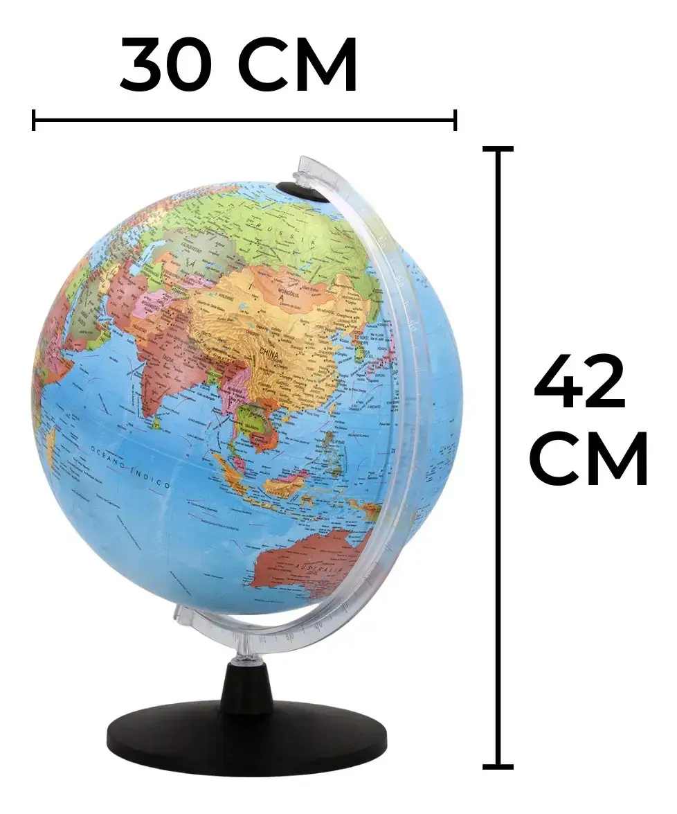 Globo Terrestre Atlante Político 30 Cm - Com App Interativo thumbnail 7