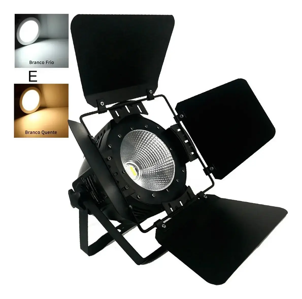 Canhão PAR Luatek Led Cob 200w Branco Quente Frio DMX - 1