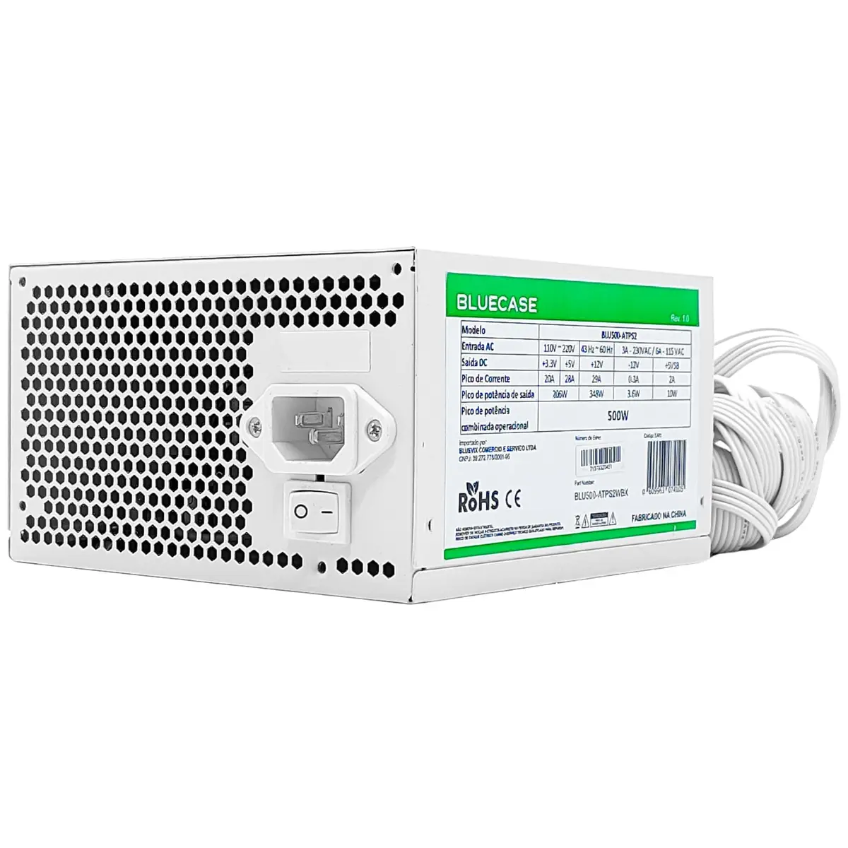 Fonte De Alimentação Para Computador PC 500W Real PFC Ativo