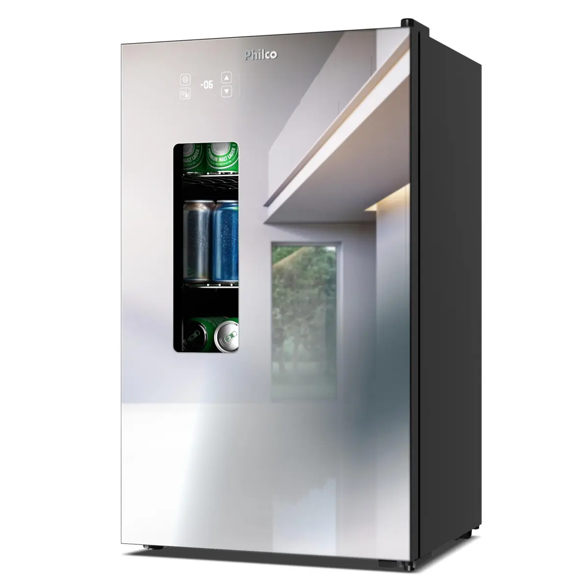 Cervejeira Philco 100L Display Digital Porta de Vidro Iluminação LED Degelo Automático PCV10A 127V