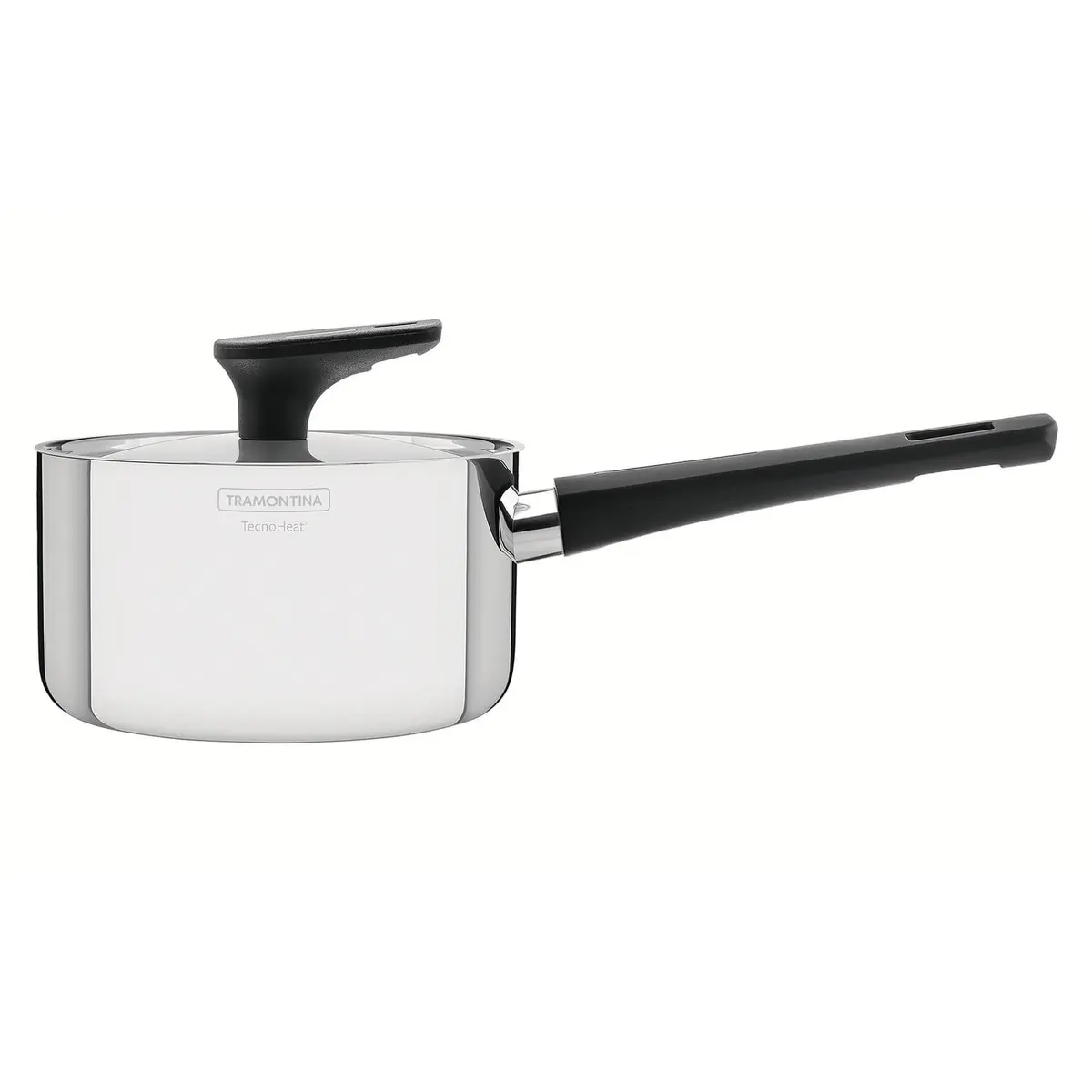 Panela Tramontina Grano Baquelite em Aço inox com Corpo Triplo Tampa e Cabo de Baquelite 20 cm 3,1 L