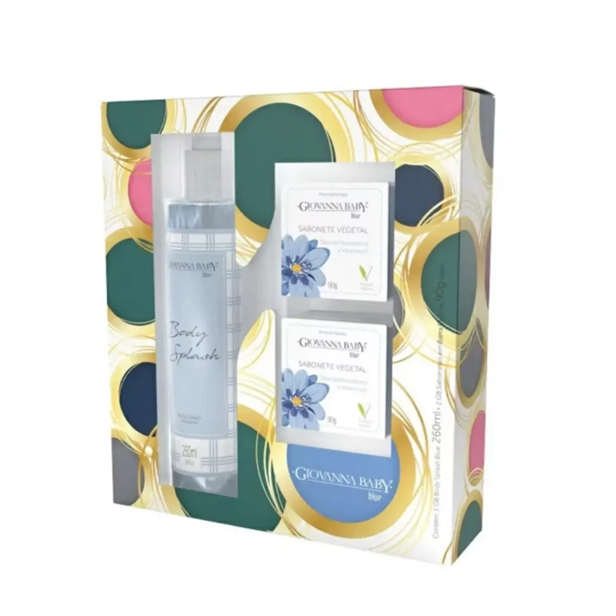 Giovanna Baby - Kit Giovanna Baby Body Splash+2 Sabonete 90Gr Blue Novo - 1