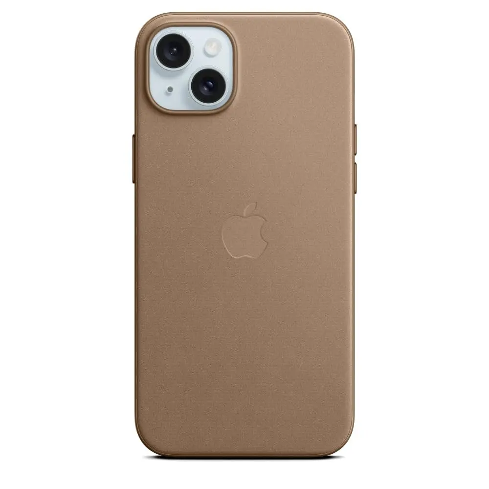 Apple Capa de tecido FineWoven com MagSafe para iPhone 15 Plus – Cinza-castanho ​​​​​​​