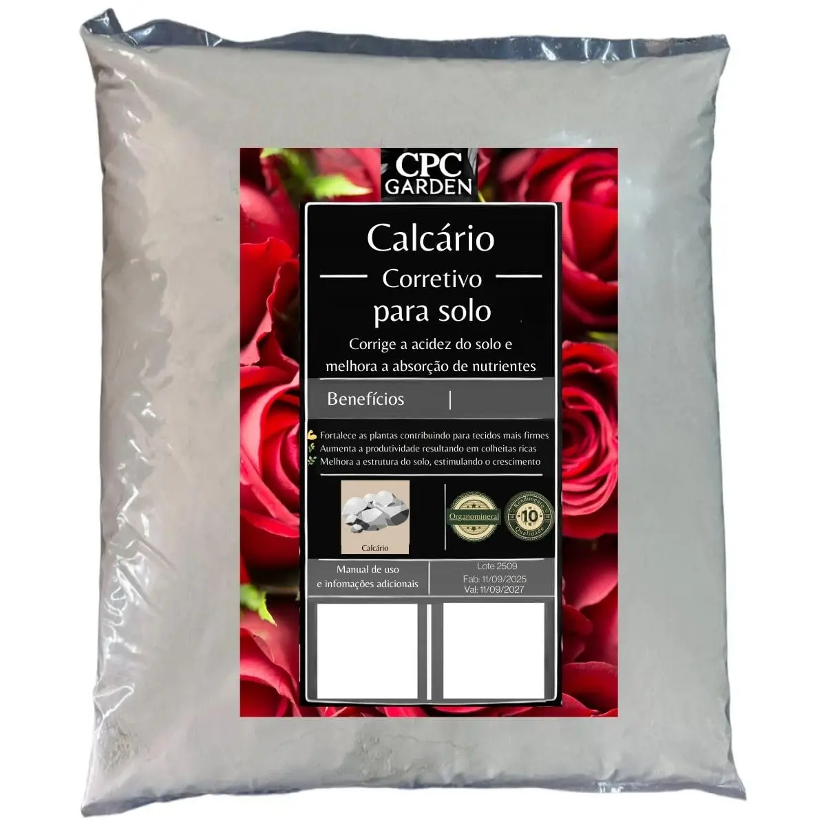 Calcário Dolomítico Agrícola Corretivo de Solo CPC Garden (5 Kg)