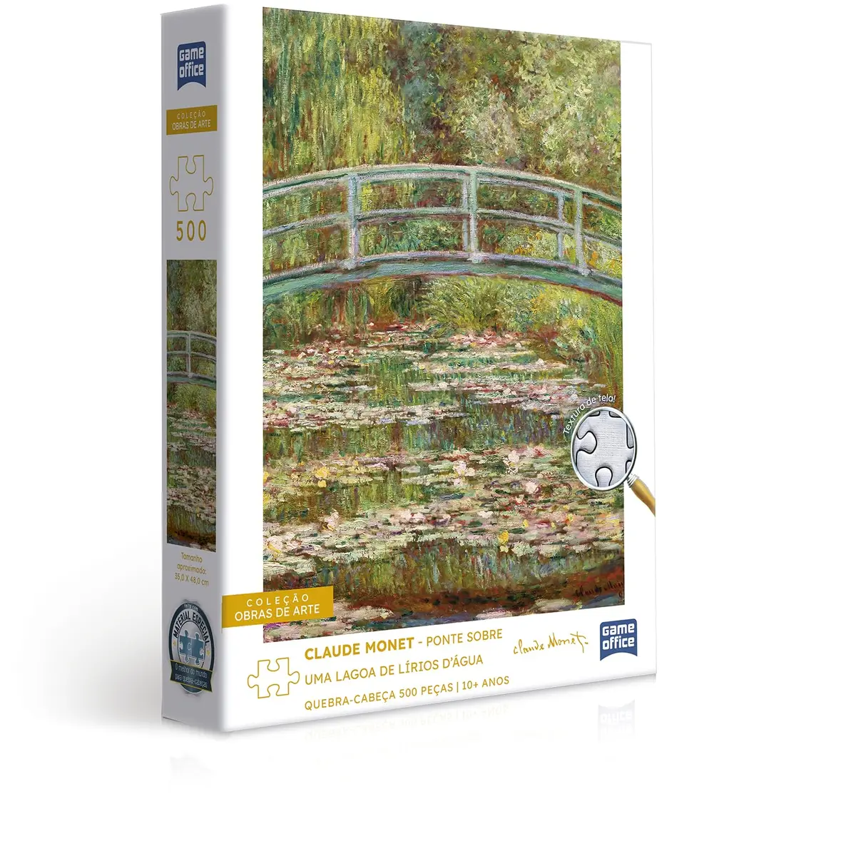 Toyster - Coleção Obras de Arte - Monet: A lagoa com lírios - Quebra-cabeça 500 peças - Game Office - 1