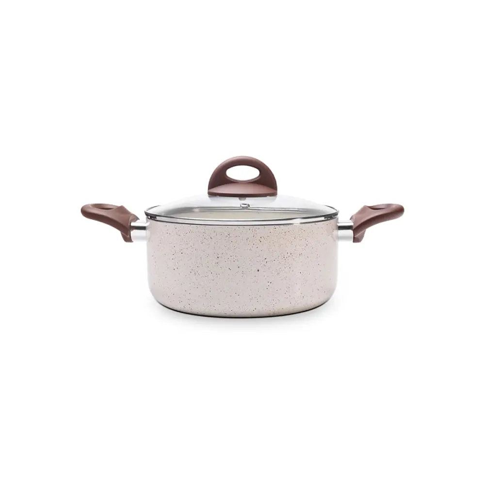 Caçarola de Indução com Tampa Brinox Smart Plus Antiaderente Ceramic Life Ø20cm 2,55 Litros Vanilla