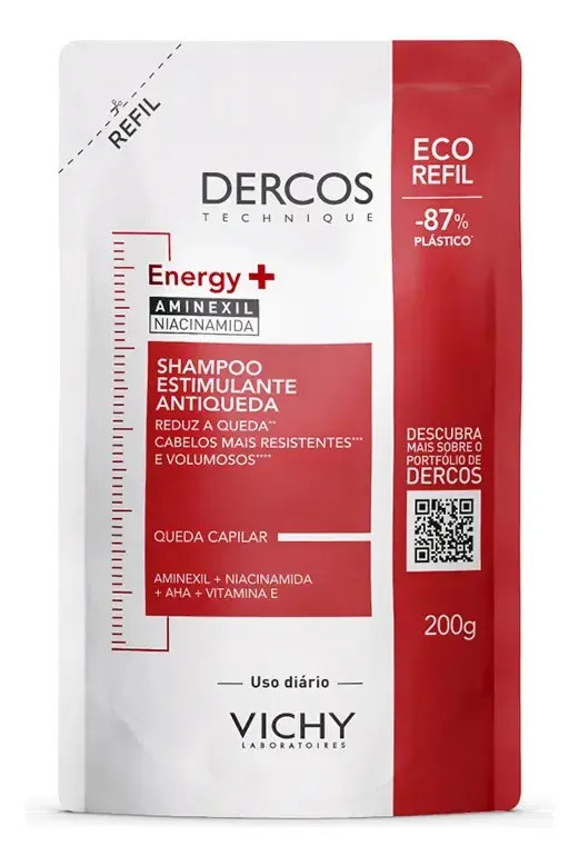 Shampoo Antiqueda Estimulante com Aminexil, Dercos Energy+ Vichy, 200g - 1