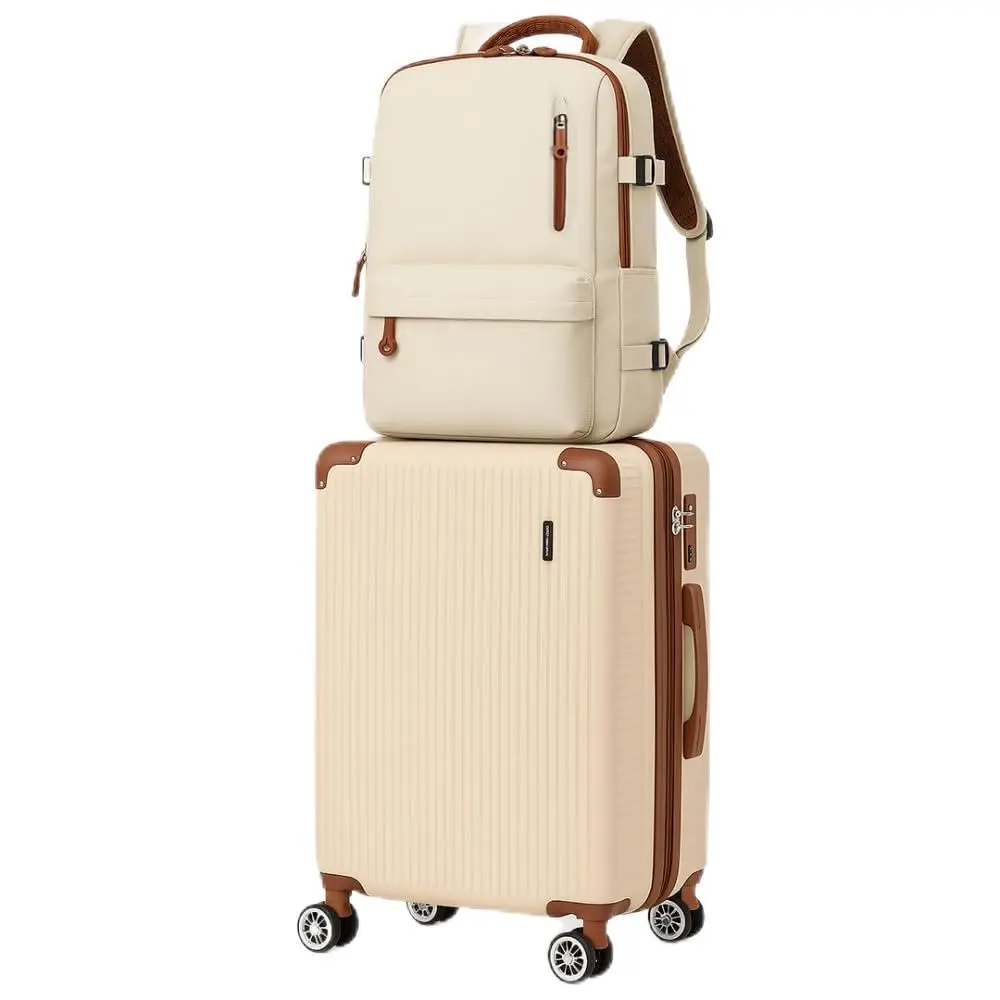 Mala de Bordo 10kg Mochila Bagagem de Mão com 4 Rodas Duplas 360° | Mala de Viagem, Expansivel, Aprovada ANAC, Cadeado AntiFurto TSA, Alça Lateral, com Divisória, Leve, Resistente - 1