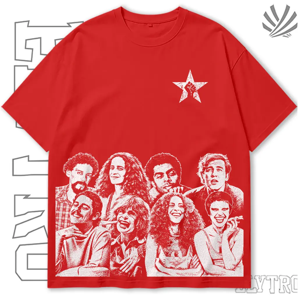Camiseta Oversized e Básica Cantores MPB Resistência Esquerda