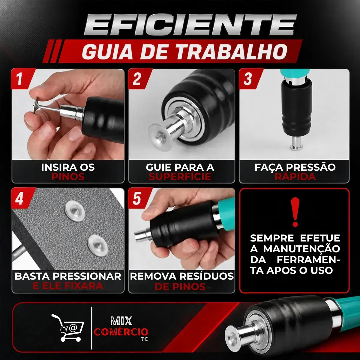 Pino Arruela Para Pistola Finca Pino de Fixação Kit com 100 Unidades 40mm Uso Profissional para Drywall Gesso Madeira Concreto Chapas Metálicas Steel Frame Rebite thumbnail 3