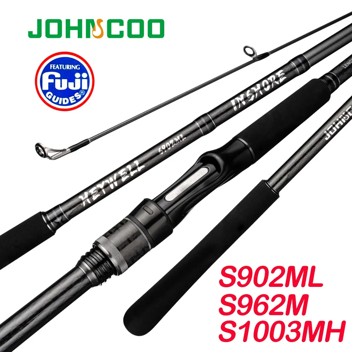 Vara de pesca de fundição longa vara de pesca superior para baixo do mar 2.7m 3.0m 3.3m vara de pesca para vara giratória com anéis fuji - 1
