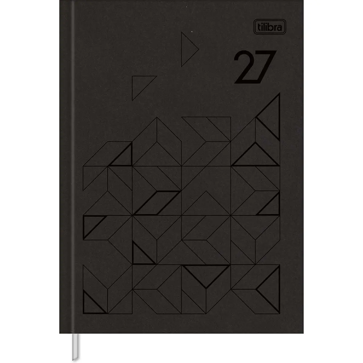 Tilibra - Agenda Executiva Costurada Diária 12,3 x 16,6 cm Prátika Master 2027 - Preta - 1