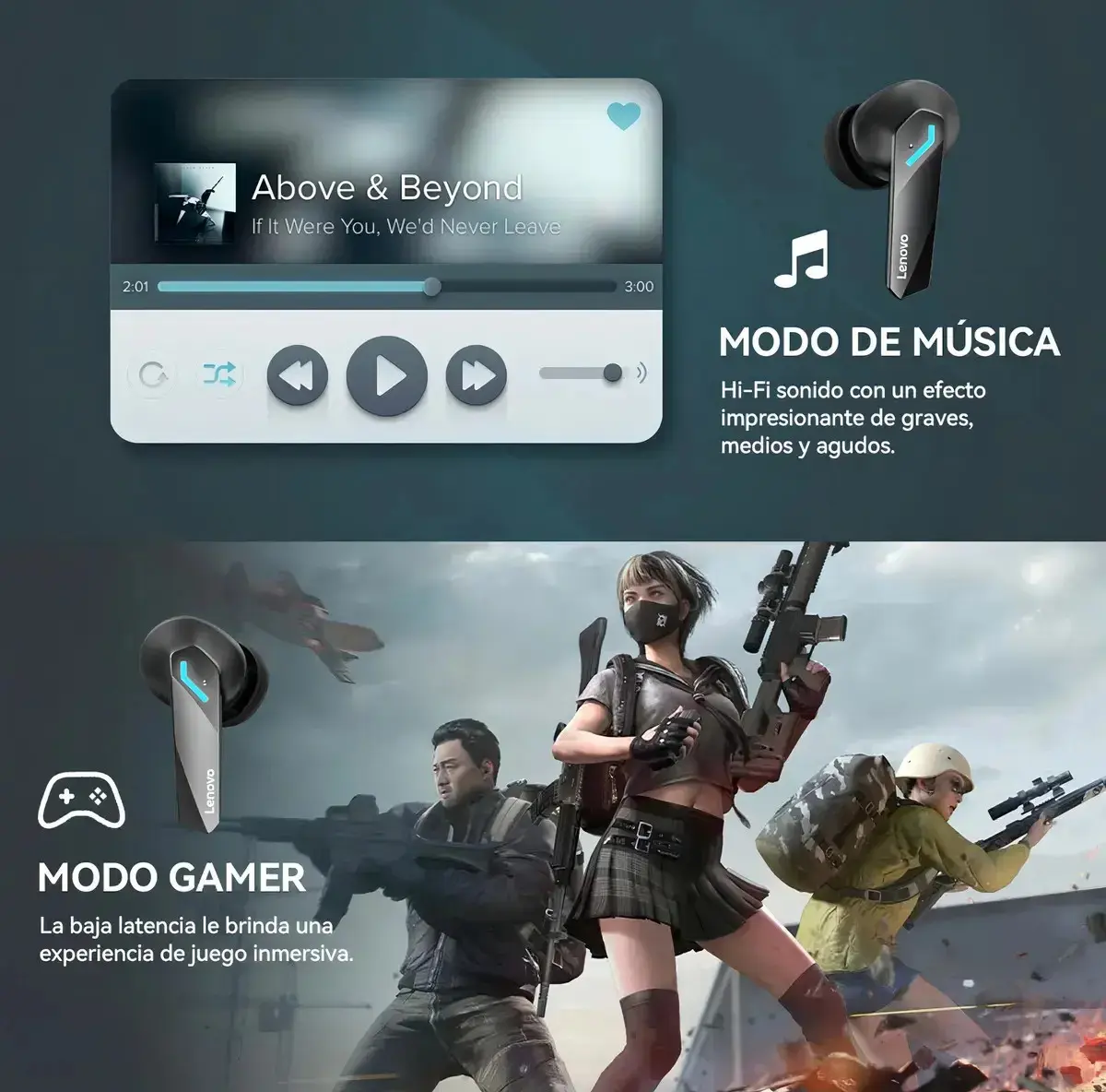 Fone Bluetooth Lenovo GM2 Pro Original TWS Sem Fio Bluetooth 5.3 thumbnail 4